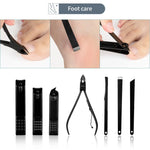 One Glide® Black Nail Clipper Set Travel Case Kit