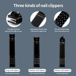 One Glide® Black Nail Clipper Set Travel Case Kit
