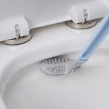 Long Handle Toilet Cleaning Brush ,Silicone Toilet Brushes for Bathroom,Toilet Cleaning Brush,Bendable Silicone Brush Head